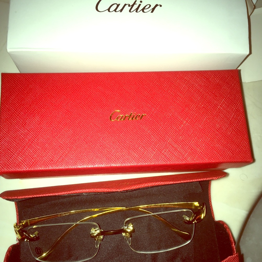 Cartier rimless glasses